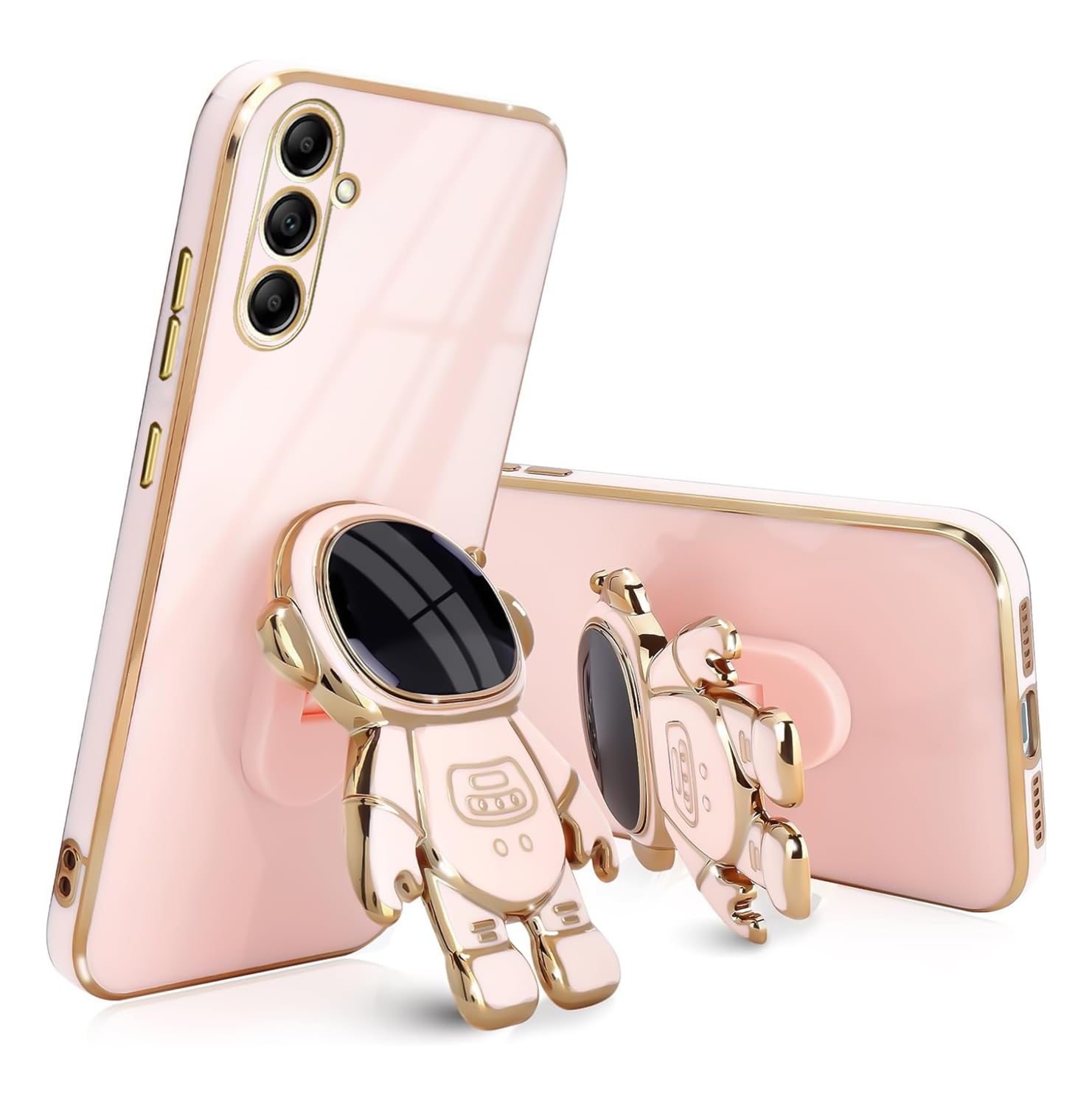 V-TAN Electroplated 3D Astronaut Holster Folding Stand Back Case Compatible with Samsung F55 5G (Pink) (B0D8W6TQPL) Amazon Price History, Amazon Price Tracker