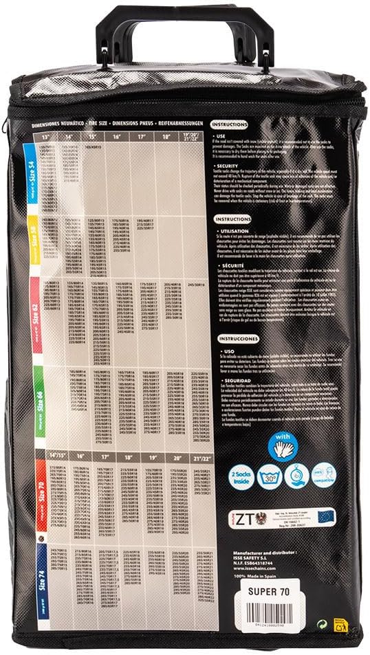 ISSE TEXTILE SNOW CHAINS 布製 タイヤチェーン スノーソックス SUPER 全5サイズ 58/62/66/7