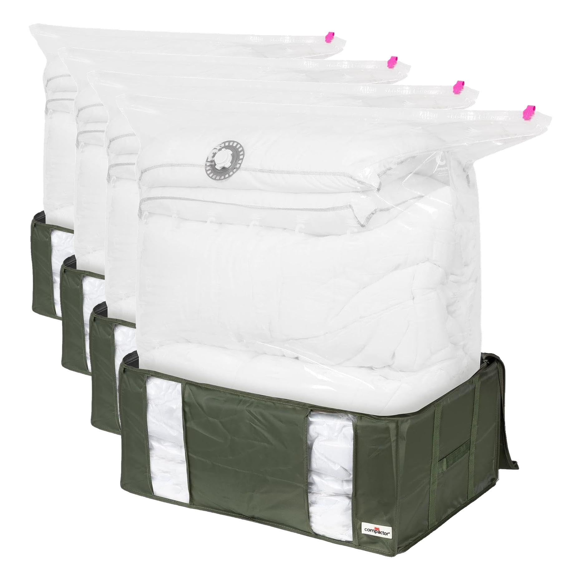 Compactor – Housse de Rangement sous Vide Ecologik Taille XXL – Très Grande capacité - Rangement couettes vêtements et oreillers (Lot de 4)