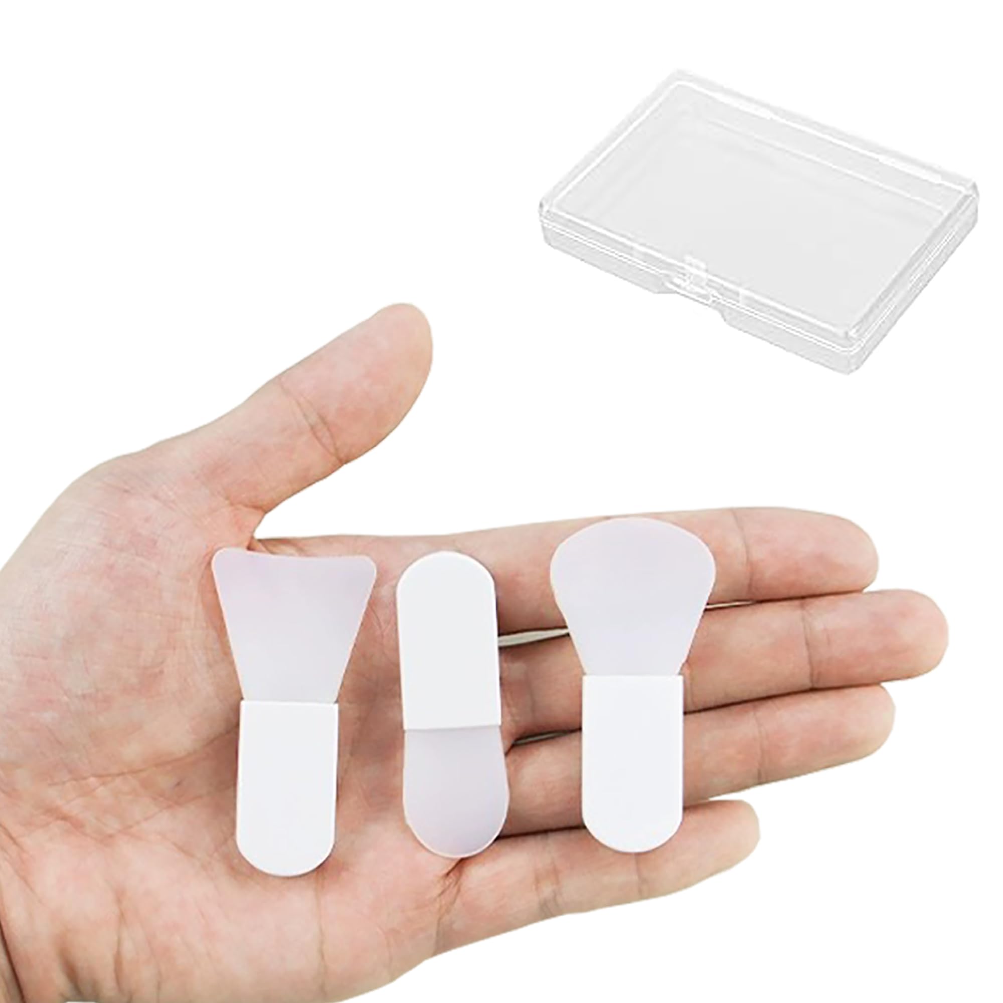 3-Piece Portable Silicone Facial Spatula Set for Mud, Clay, and Cosmetic Application