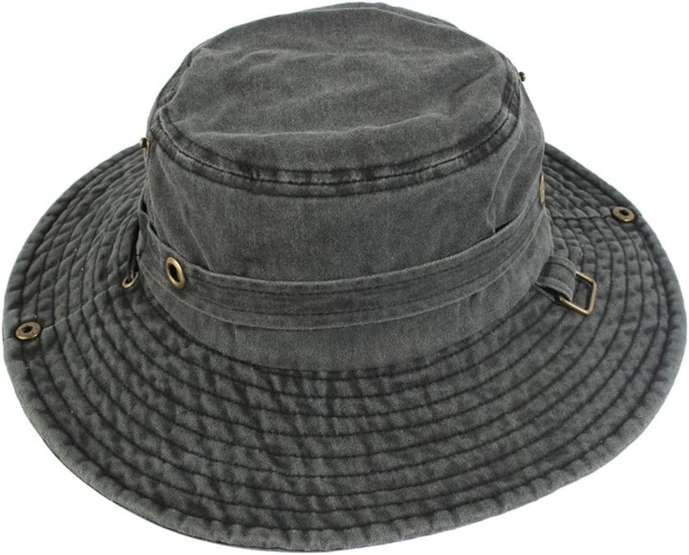 Bucket Hat Washed Cotton Panama UPF 50+ Sun Male Beach Fishing Hunting Caps