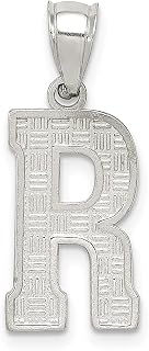 Colar de prata esterlina 925 letra R monograma inicial nome pingente colar joias finas para mulheres presentes para ela, Prata esterlina