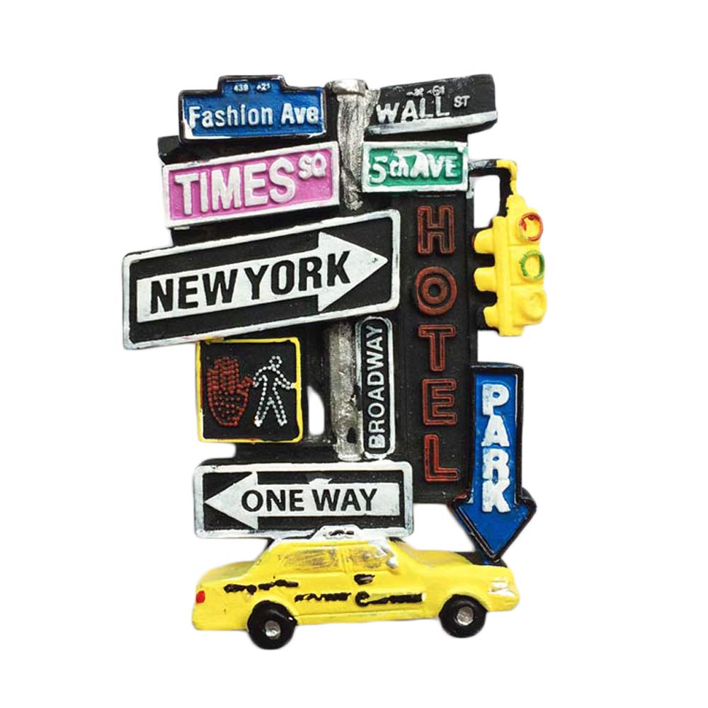 Muyu Magnet Souvenir 3D New York USA Fridge Magnet， USA Travel Sticker, Home & Kitchen Decoration New York refrigerator