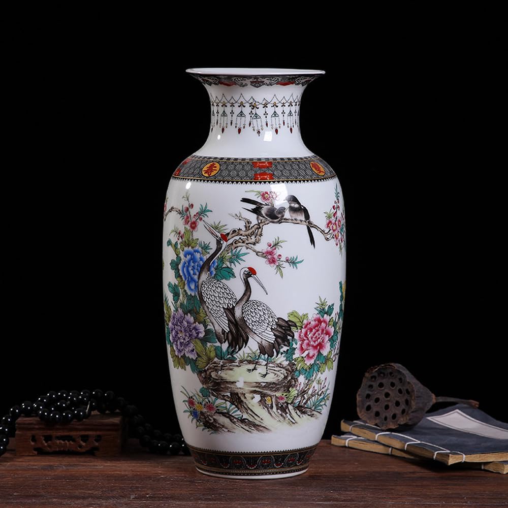 asdchZen Blue & White Porcelain Vases Antique Vase Blue And White Chinese Vase,Plant Containers Accessories Hydroponic Vase Ceramics Bamboo Flower Flower Creative,J