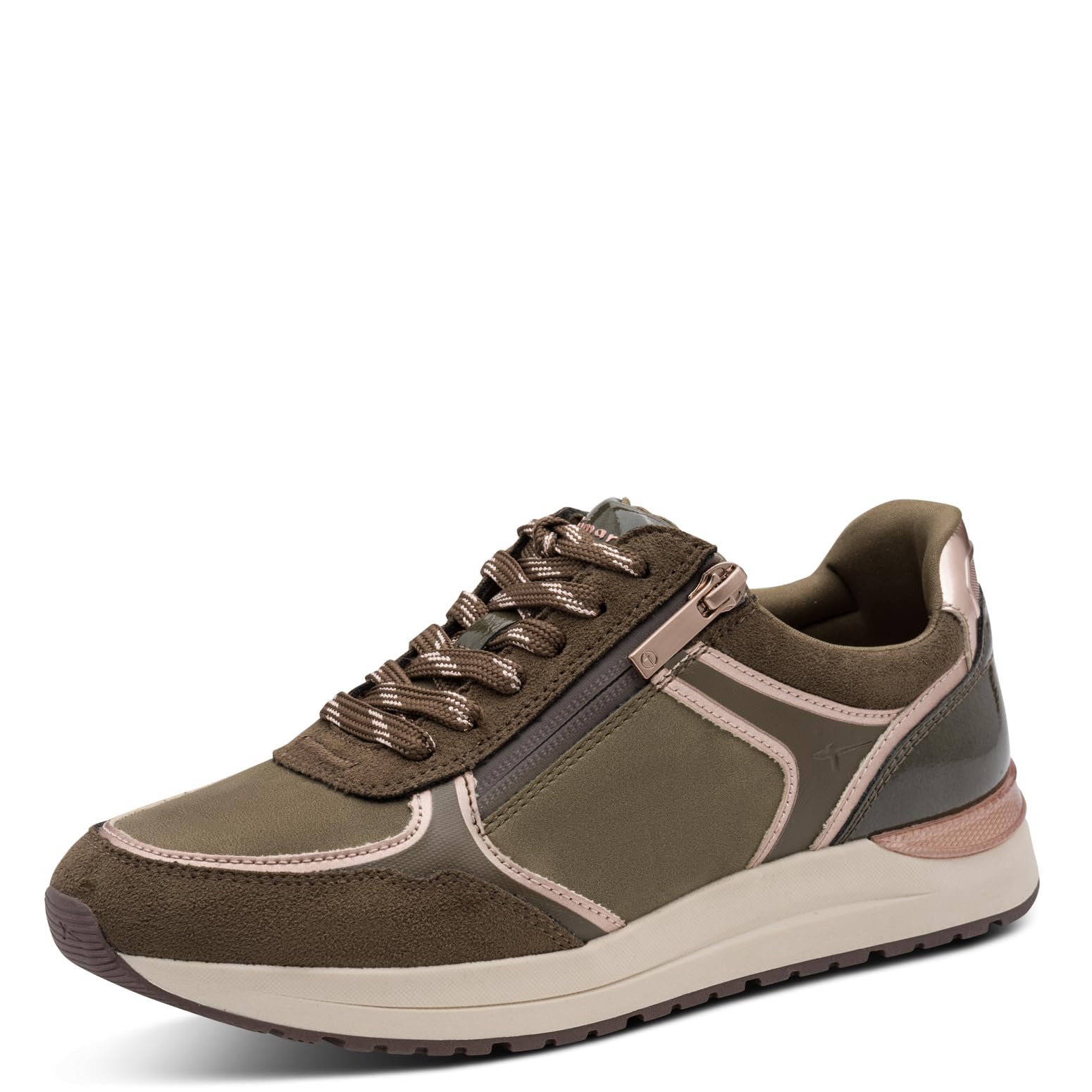 Tamaris Women's Low Flat Trainers, Green (Olive Comb), 41