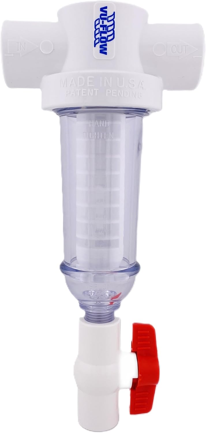 3/4 Inch Rusco / Vu-Flow 100 Mesh Spin Down Sediment Water Filter with One Additional Replacement Screen