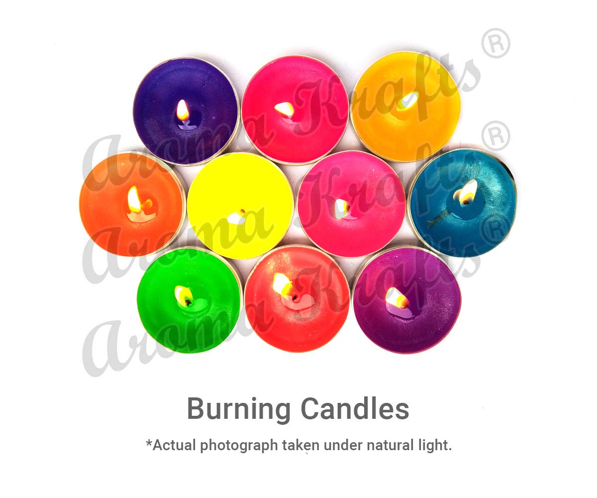 Aroma Krafts Fluorescent Candle Making Powder Colours - Set of 12 (10 g Each) 1