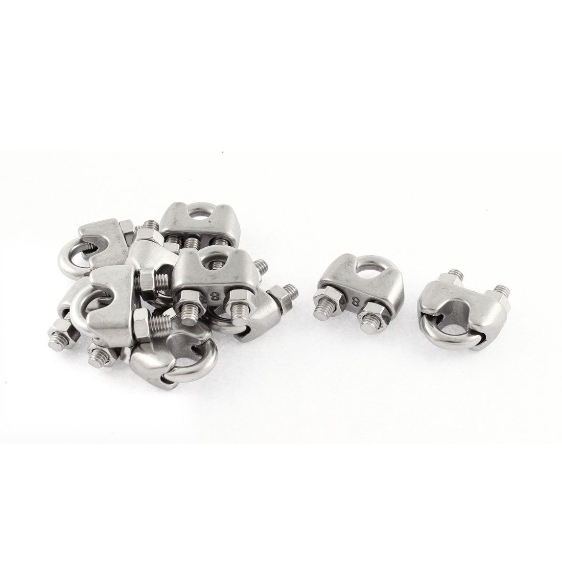 Serre-câble étrier 8mm en acier inoxydable durable pour fixation de câble de clôture