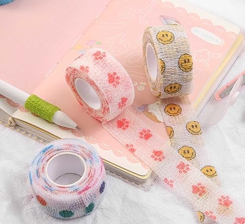 Miniatura 3 de NT-ling 7 rollos de vendas autoadhesivas no tejidas para protector de uñas, 1.0in x 14.8ft, 1 pulgada x 5 yardas, cinta elástica cohesiva