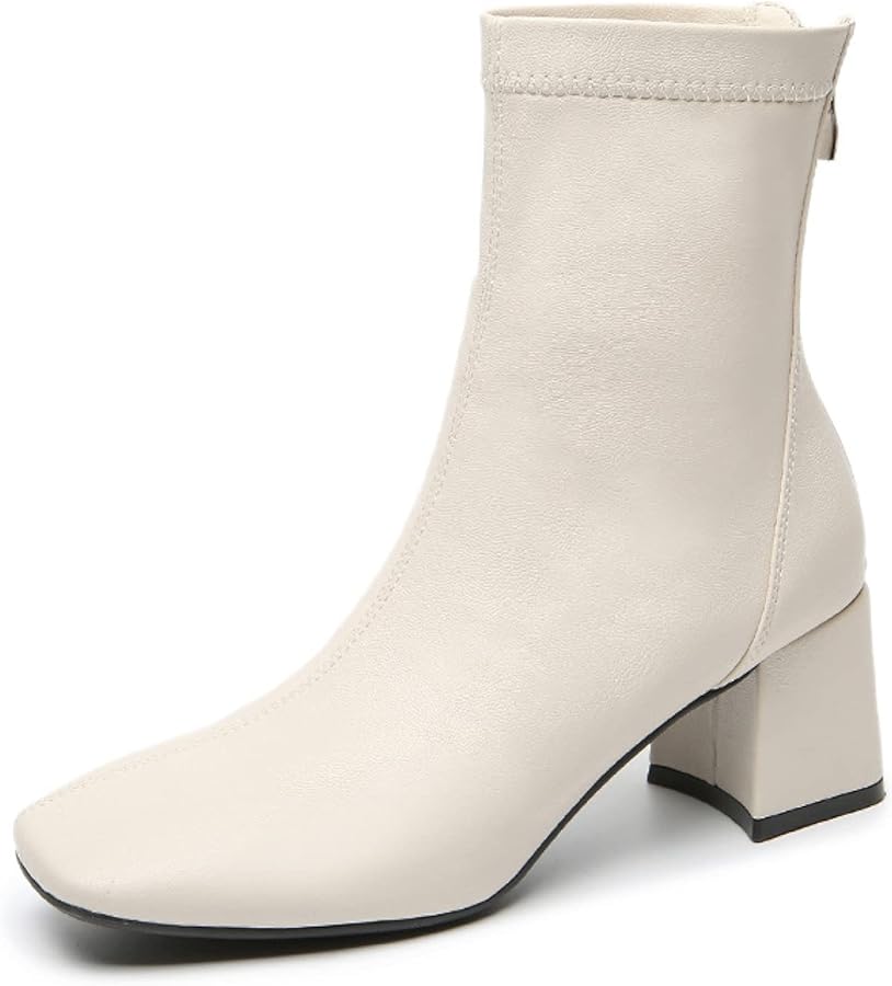 Amazon | [8xui] ショートブーツ レディース バックファスナー 22.0cm