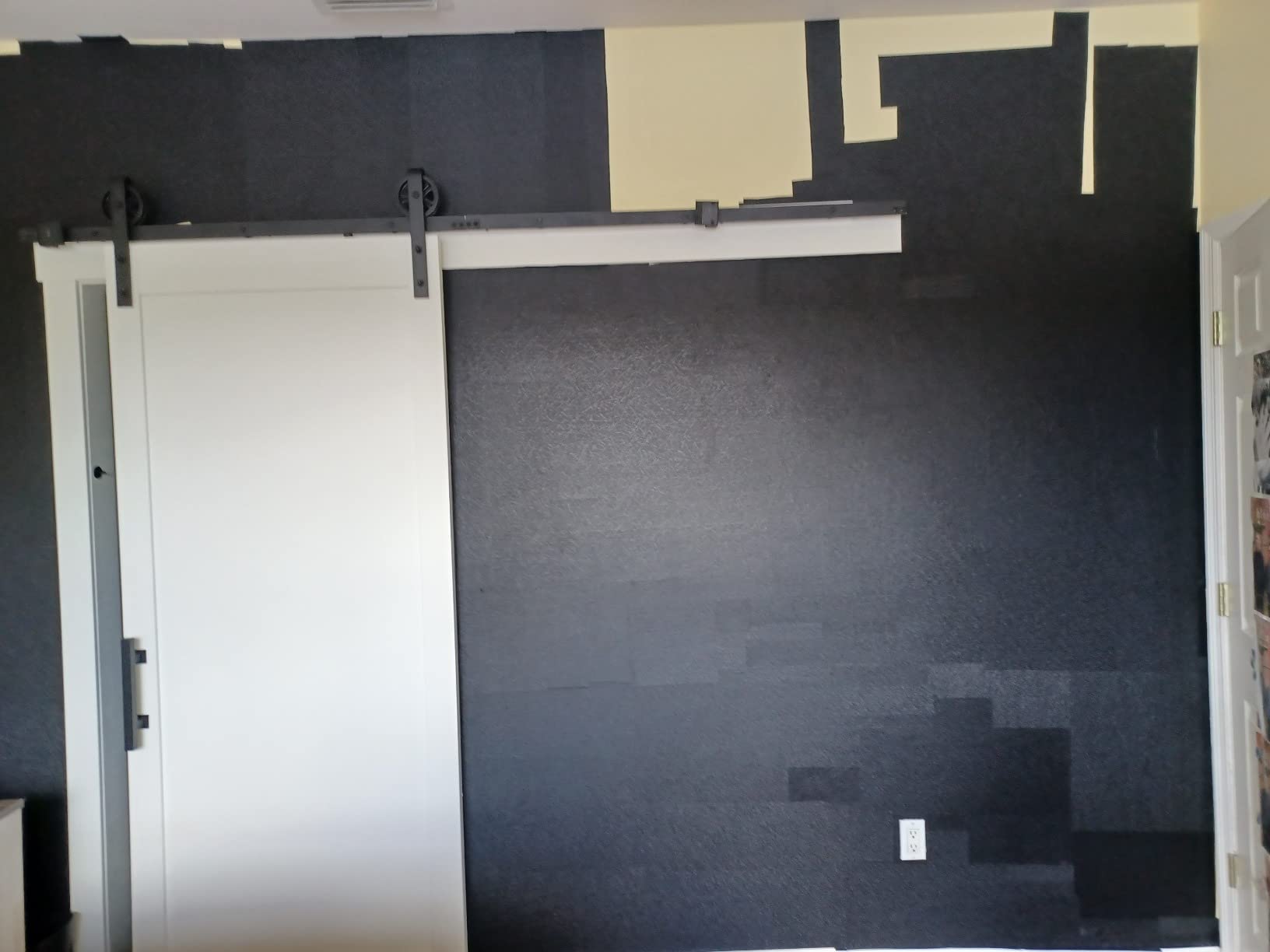 1/mo Finance 15.7" X 118" Black Silk Wallpaper Embossed Self