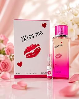 Just Kiss Me Eau De Parfum Apparel Spray, 100 ml | Floral Fragrance, For Women, Includes Travel Vial, Spray Bottle, Romantic Scent
