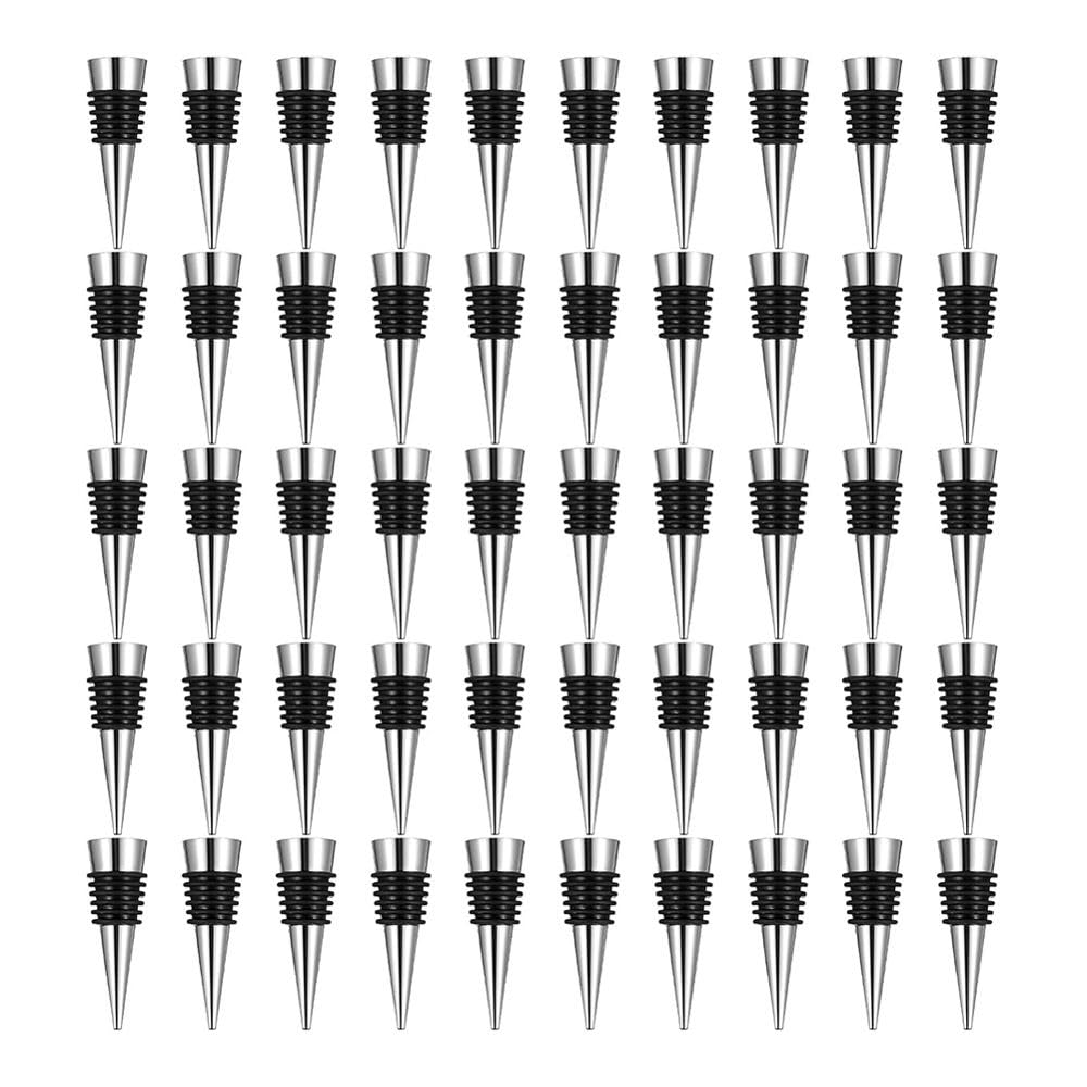 Aundhegrtt For Wine Bottle Stopper 50 PCS Reusable Decorative Vacuum Seal for Wine Stoppers