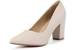 IN3 CHUNKY HEELS FOR WOMEN CLOSED TOE - Women's IN3 Classic Pumps...