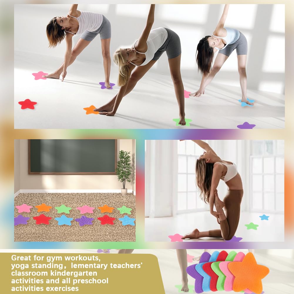 SOFPLATE 30 Marcadores De Punto Redondos Para Alfombras | Reutilizables De Nailon | Guías De Posición Para Baile Y Deporte