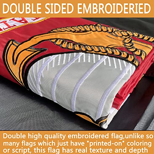 Marine Corps Embroidered Military Flags 3X5 Outdoor- Double Sided American Usmc Flag Banner 2Ply Embroidered United States Marine Corps Flag With 2 Brass Grommets Vivid Colors Waterproof #TOP3