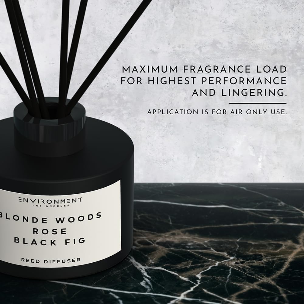 Environment Inspired by 5-Star Resort EDT Reed Diffuser, 200ml Luxury Scented Reed Diffuser Aromatherapy (Blonde Woods | Rose | Black Fig) Reed Diffusers for Home, Diffusing Oil, Home Fragrance