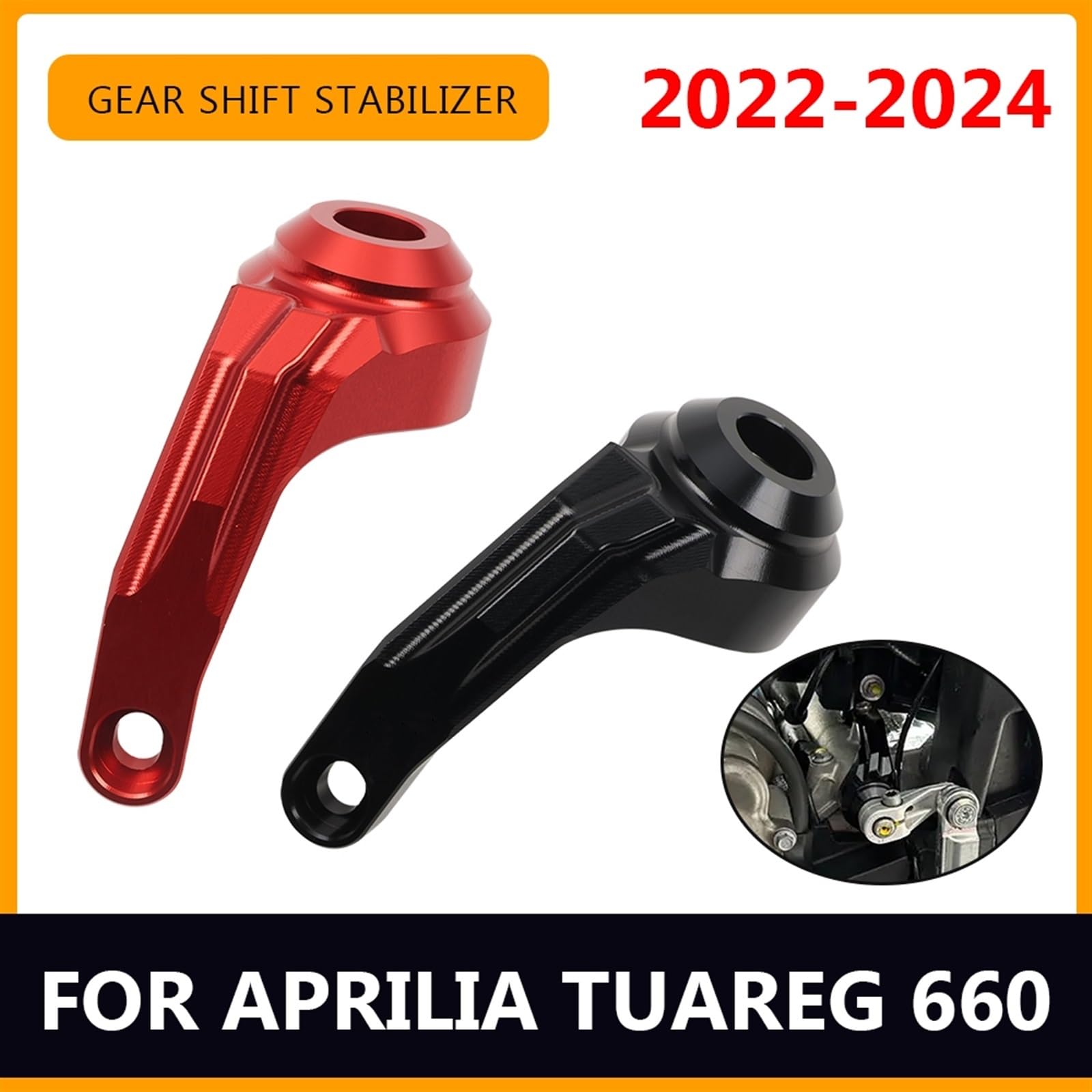 Supporto Leva Cambio Aprilia Tuareg 660 RS660 - In Alluminio CNC Con Cuscinetto, Anno 2020-2024 - Foto 4