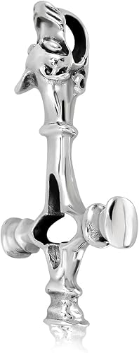 Miniatura 3 de WithLoveSilver - Colgante de plata de ley 925 con amuleto nórdico vikingo talismán, guerrero nórdico y cruz de lobo