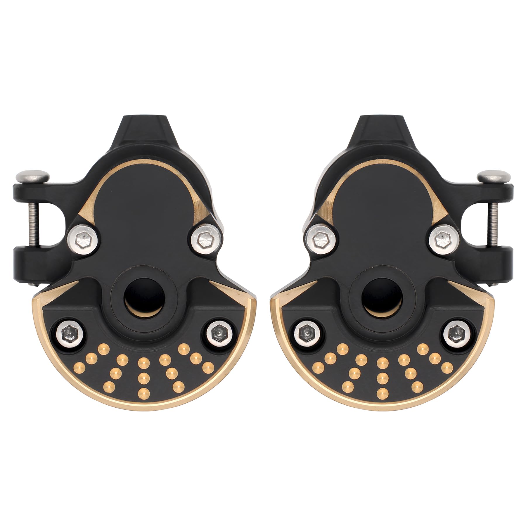 Redcat Ascent 18 70g 2 Pcs Black Coating Brass Steering Knuckle and Front Outer Portal Housing for 1/18 RC Crawler Redcat Ascent 18 Upgrades Parts