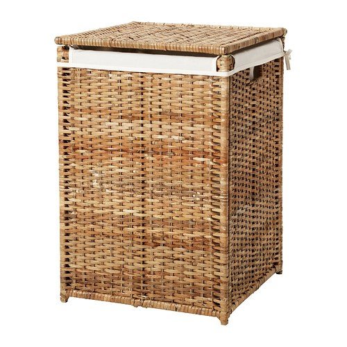 Preisvergleich Produktbild IKEA BRANÄS Wäschekorb gefüttert; aus Rattan
