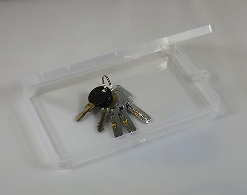 Miniatura 3 de Paialco Caja de almacenamiento rectangular plana de plástico transparente para cuentas y herramientas, 4 pulgadas por 7 pulgadas