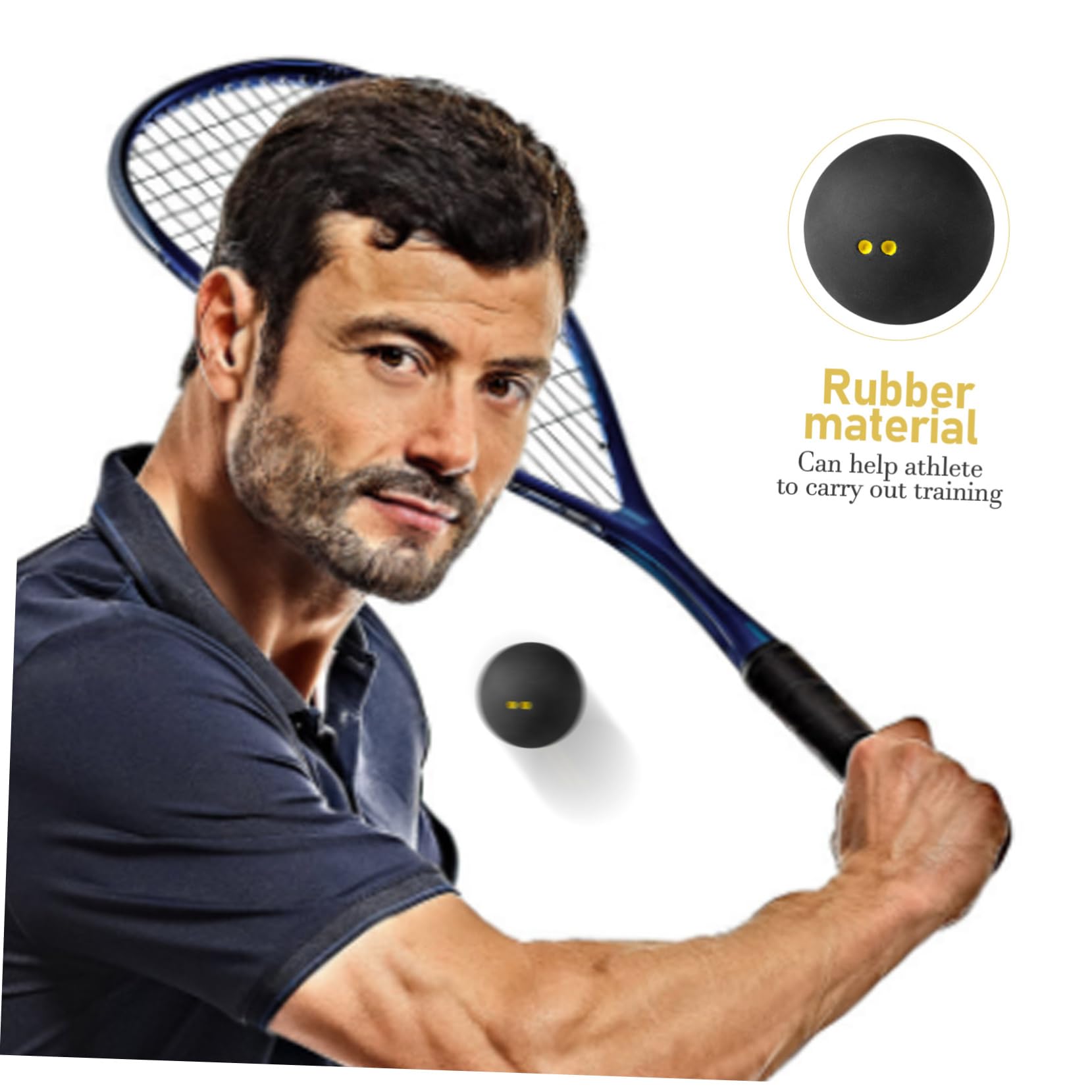 TOYANDONA Wettkampfsquashball mit Hoher Elastizität Leichter Squashball für Training für Anfänger und Jugendliche Langlebiges Material für Optimalen Grip für Erlernen von Squashfähigkeiten