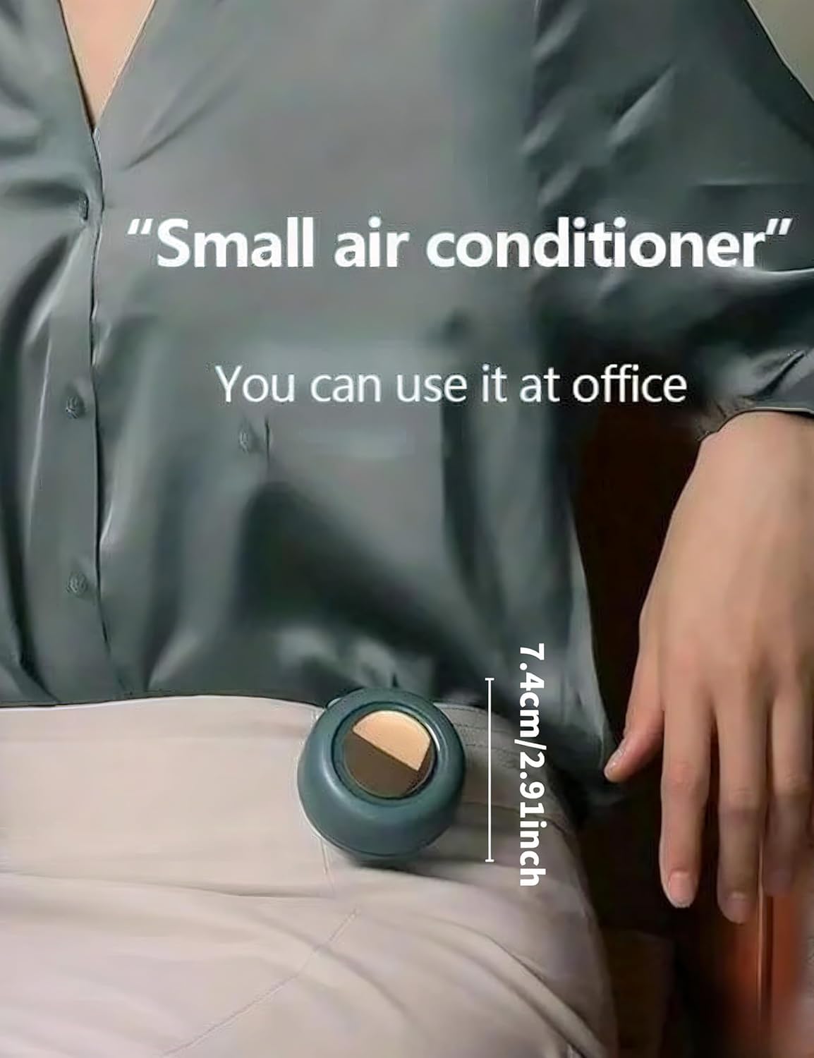 Ventilador eléctrico mini silencioso portátil sin aspas, ventilador mini silencioso portátil de 3 velocidades con sujetador, ventiladores de cinturón con sujetador para la cintura