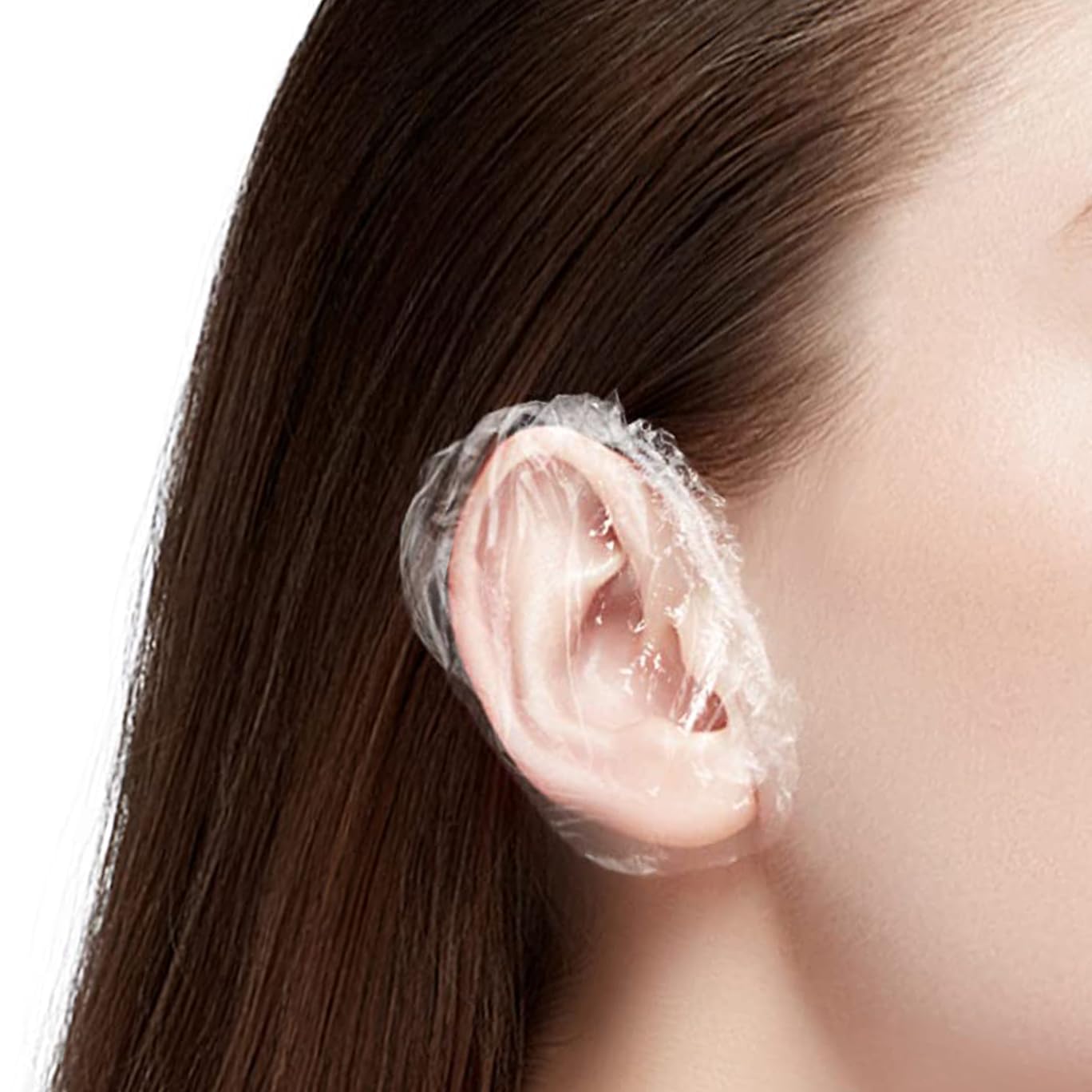 100 PCS Disposable Clear Ear Protectors - Waterproof Ear Protectors for Bathing, Hair Dye, Shower, Salon, Spa Use Hair Treatment Durable & Lightweight Ear Covers-image-27