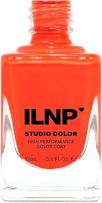 ILNP Turbocharged - Energizing Neon Orange Cream Nail Polish, Studio Color High Performance