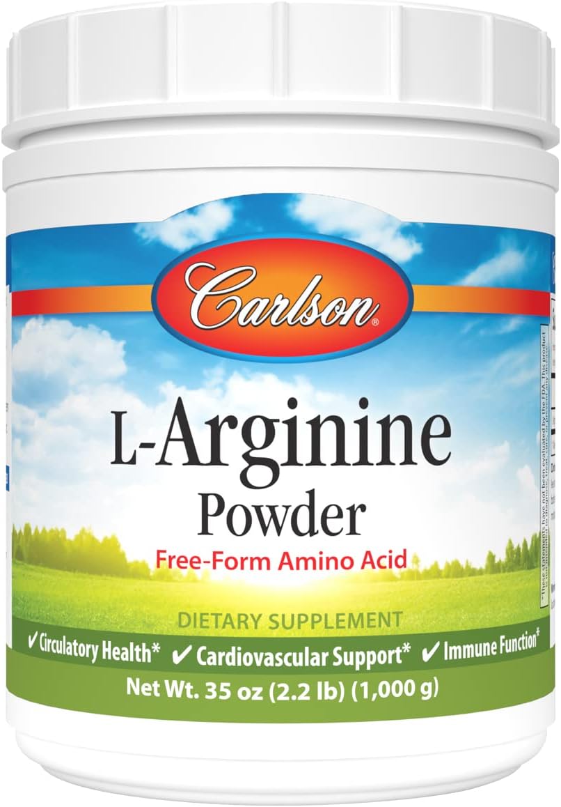 Carlson - L-Arginine Powder, Free-Form Amino Acid, 35 oz (1,000 grams)