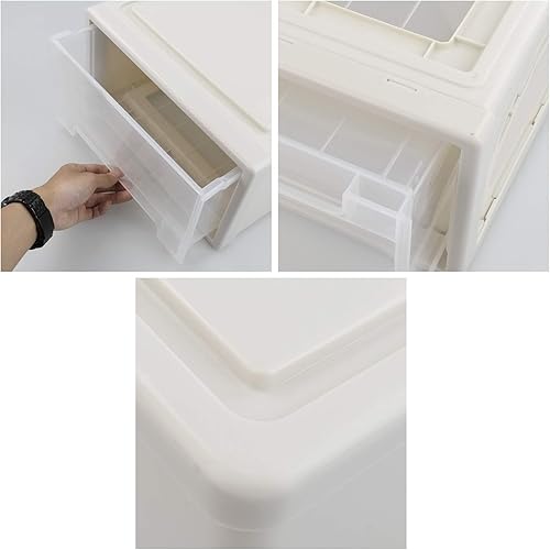 Miniatura 4 de Paquete de 4 cajones apilables de almacenamiento, caja organizadora de 12 cuartos de galón