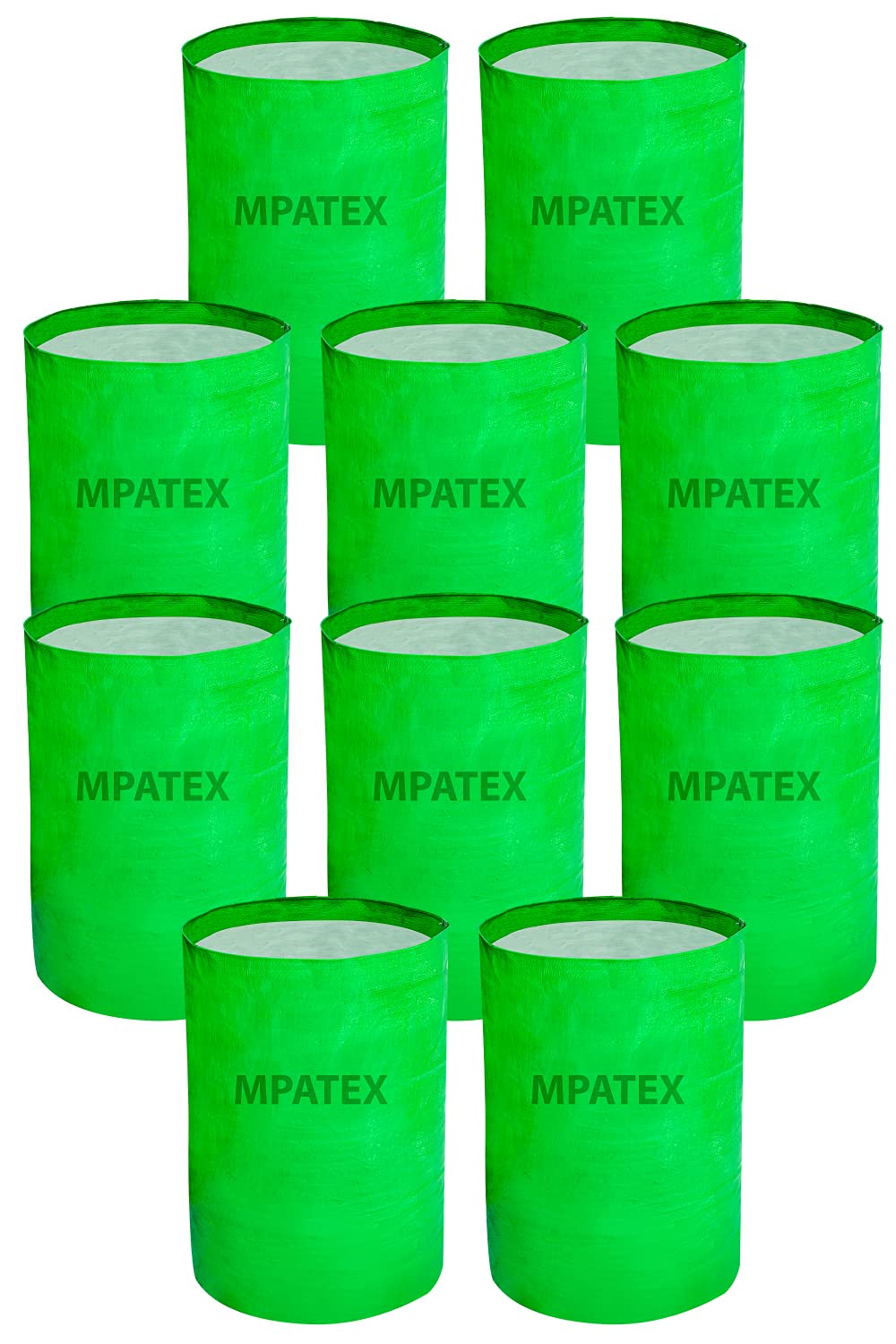 MIPATEX Plant Grow Bags 9in x 15in, Terrace Gardening Vegetable Planting Pots, Woven Fabric Leafy Fruits Growing Containers (Green, Pack of 10) (B098XPN5TR) Amazon Price History, Amazon Price Tracker