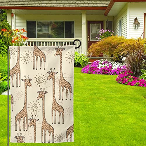 Drapeau de jardin extérieur girafes déco balcon double face - 3