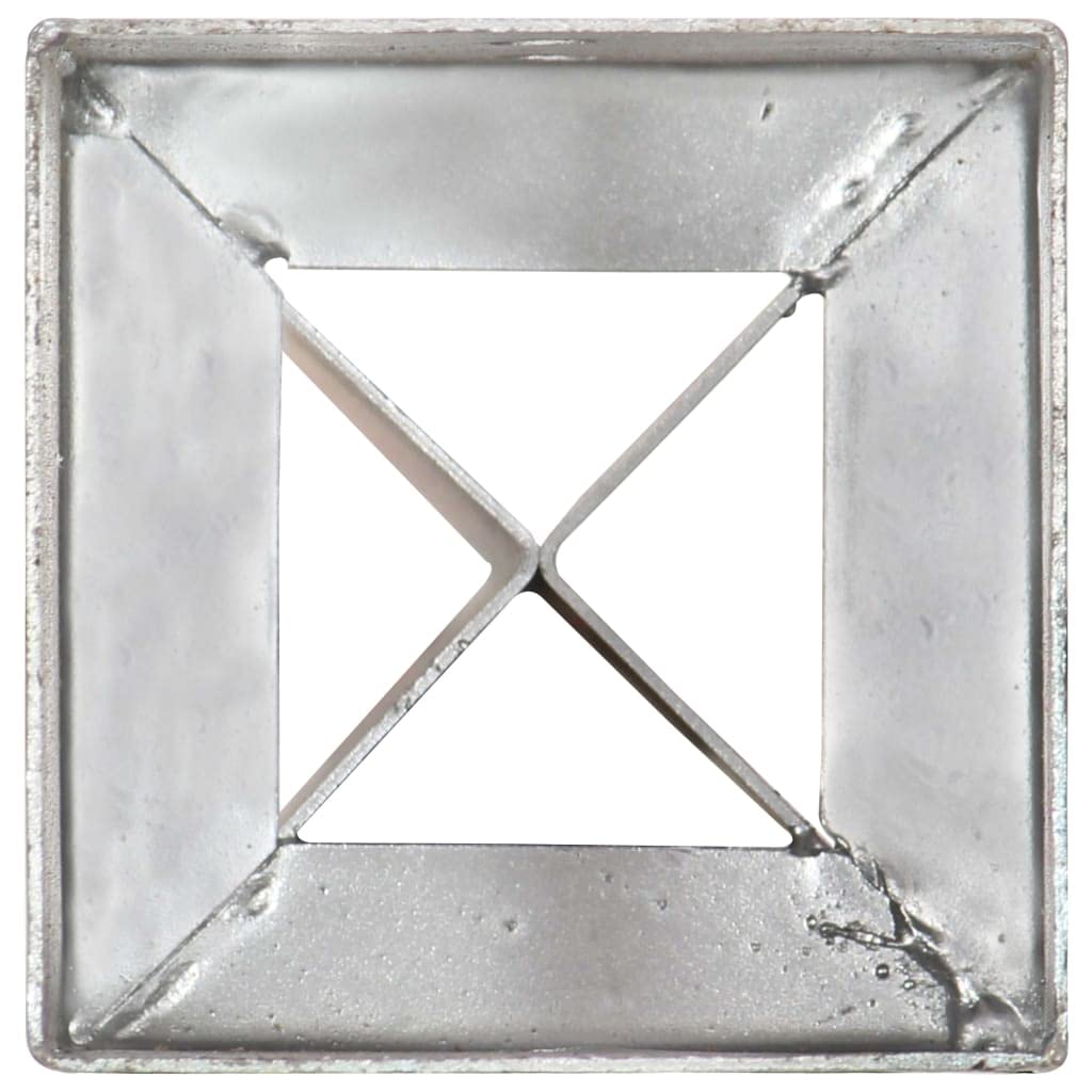 12 anclajes de suelo de 10 x 10 x 91 cm de acero galvanizado, para valla de jardín, arco de rosas y postes