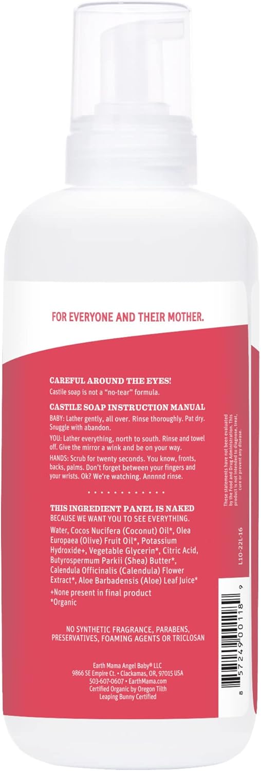Earth Mama Simply Non-Scents Foaming Hand Soap Refill | All-Purpose Castile Body Wash, 34-Fluid Ounce (Packaging May Vary) : Beauty & Personal Care