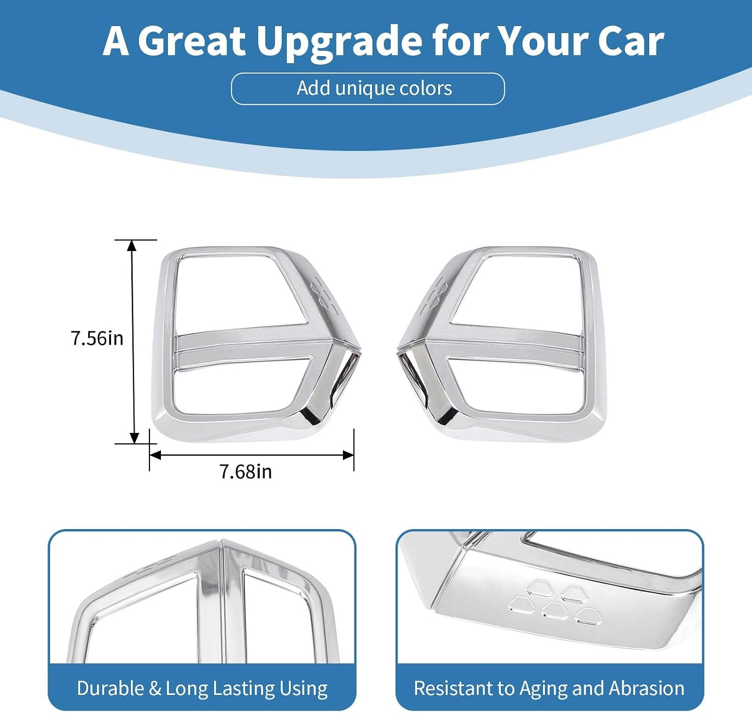 for Colorado Front Fog Light Cover Trim Fit for Chevy Colorado 2023 2024 2025 up Chrome Interior Accessories 2pcs
