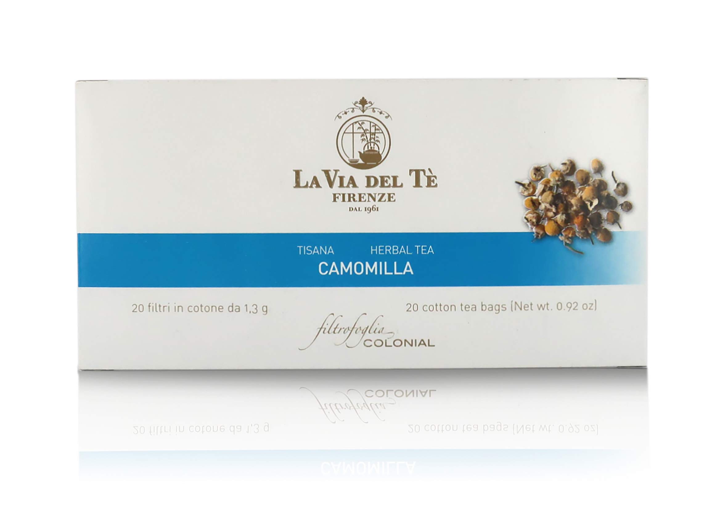 La Via del Te Chamomile Tea, 20 Teabags, Total Net Wt: 26g / 0.92oz