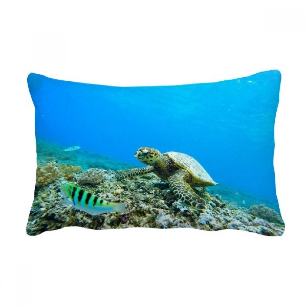 Coussin Océan Poisson Tortue DIYthinker 40x60 cm pour Décoration Canapé Salon