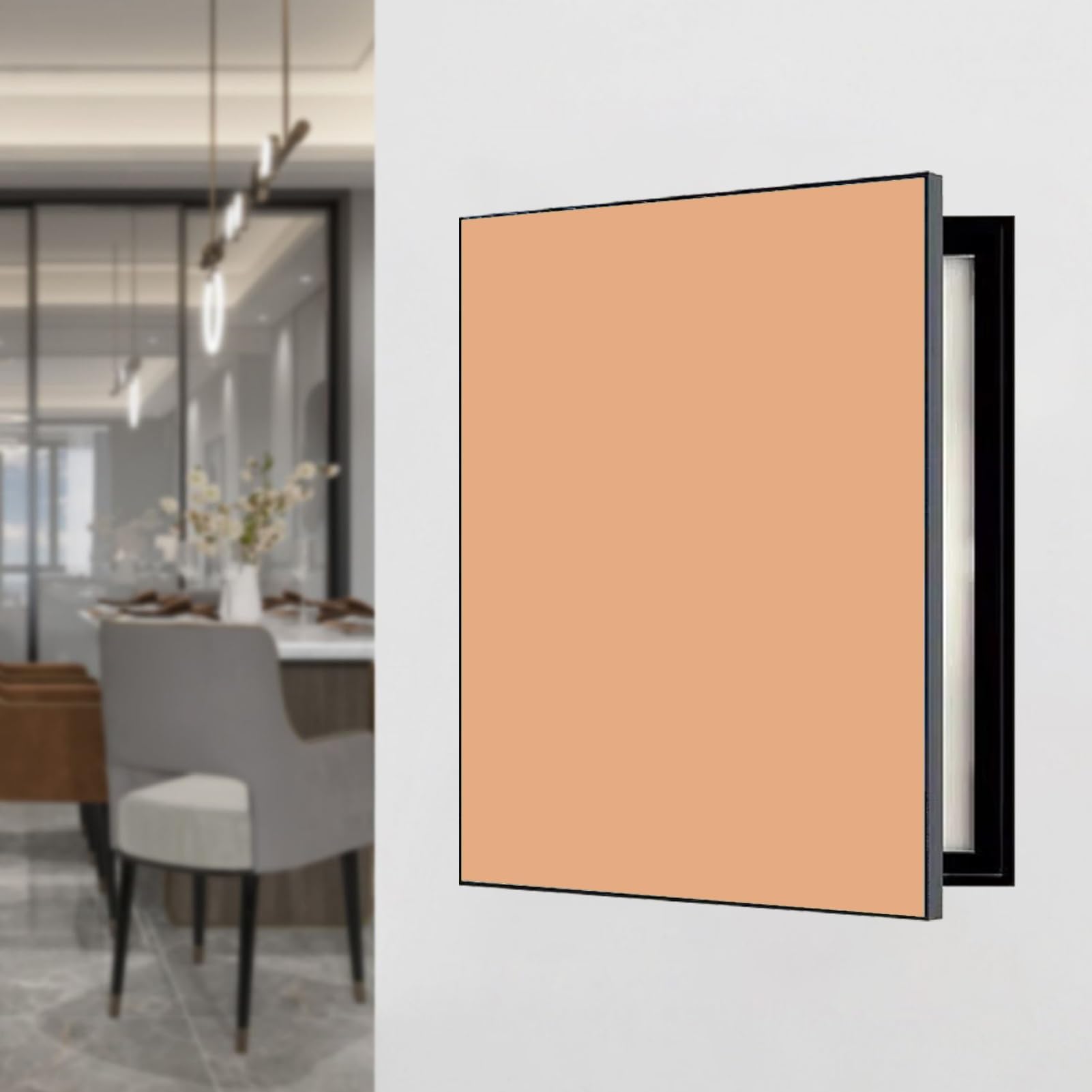 Caja de fusibles decorativa y tapa para cuadro eléctrico de salón ancho 40 cm