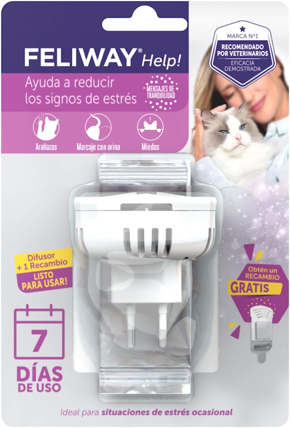 FELIWAYHelp! - Help Your Cat Facing Occasional Stress Situations (Diffuser + Refill)