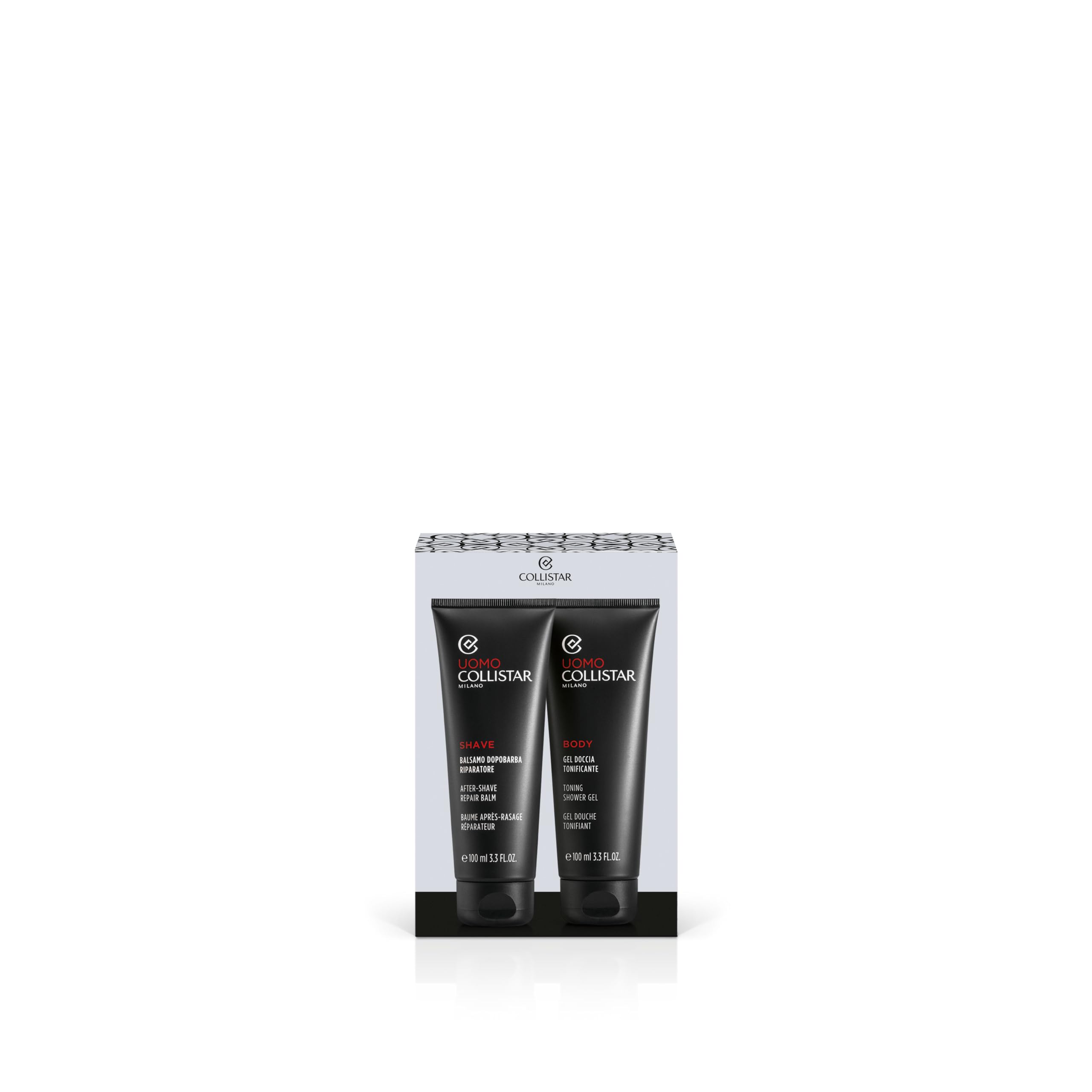 Collistar Herren-Geschenkset, Reparierender Aftershave-Balsam 100 ml + Mini-Tonifizierendes Duschgel 100 ml
