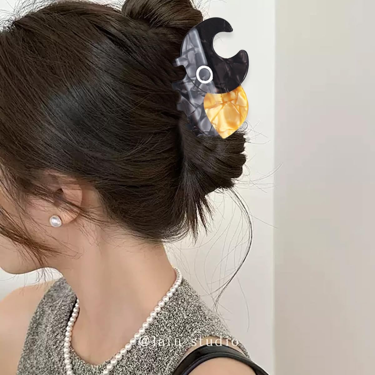 2 PCS Rhinoceros Beetle Hair Clip Fantasy Hair Claw Clip Acetate Barrettes for Thick & Thin Hair Medium Hair Clips Funny Animal Non-Slip Headdress Strong Hold Hair Accessories for Women & Girls - Image 5