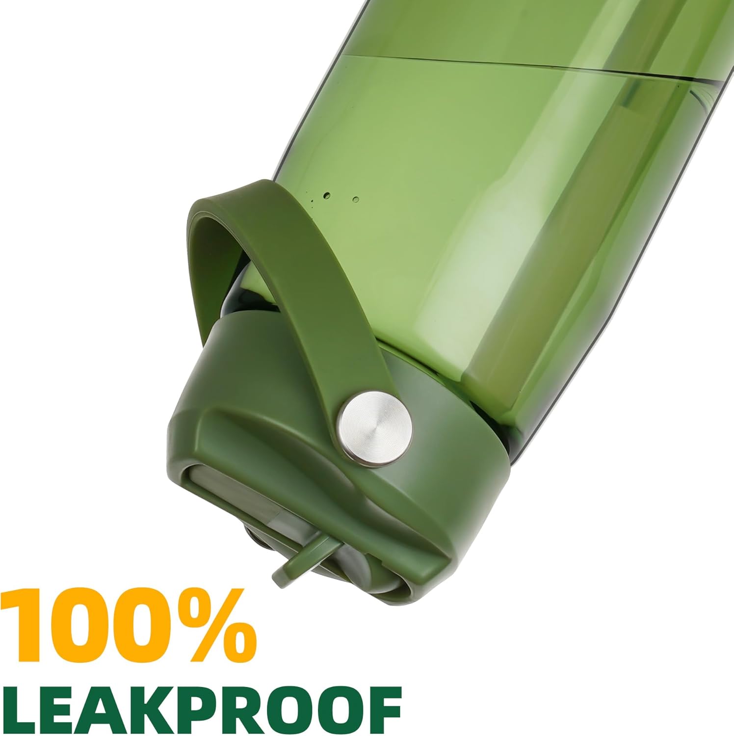 OLDLEY 32 oz Water Bottle with Straw, Leakproof Sports Water Bottle with Carry Strap, BPA-Free Large Water Bottles for Home,Travel, School, Outdoors, Gym, Tritan, Olive Green - Image 4