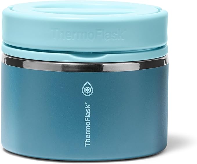 ThermoFlask Insulated Food Jar with Leakproof Lid (12 oz, Ocean