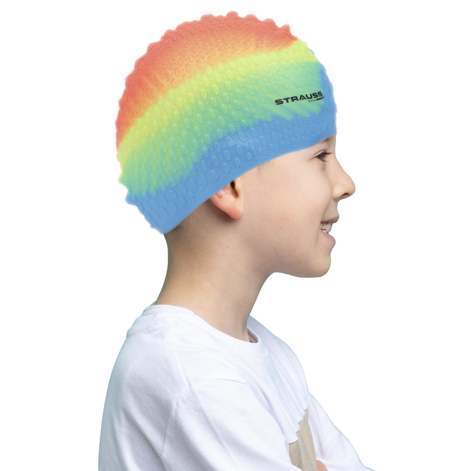 Strauss Latest Designed Swimming Cap | Keeps Hair Clean | Suitable for Long and Short Hair | Swimming Head Cap with Breathable Fabric | Waterproof Swim Cap for Adult, Woman and Men,(Orange Mix Color) (B0C4FKDH61) Amazon Price History, Amazon Price Tracker