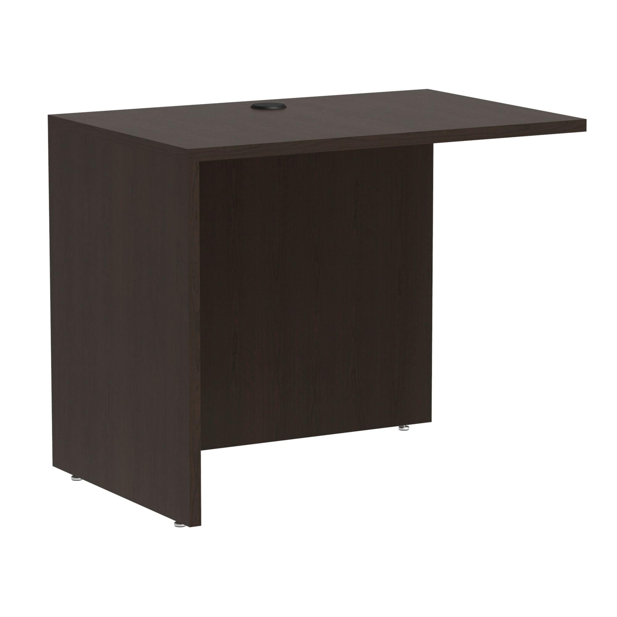 Alera ALEVA353624ES Valencia Series 35 in. x 23.63 in. x 29.5 in. Reversible Return/Bridge Shell - Espresso
