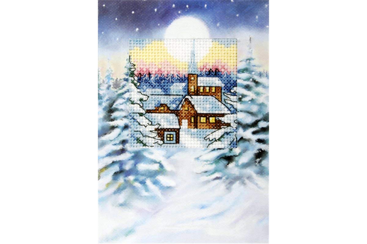 Orchidea Christmas Village Card Cross Stitch Kit