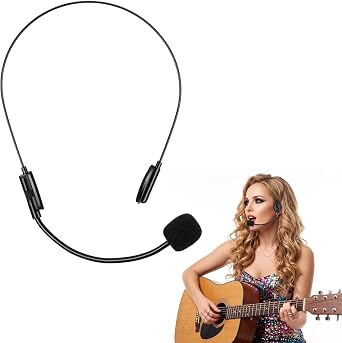 Pop Star Costume Fake Microphone Headset Prop Mic Halloween Music