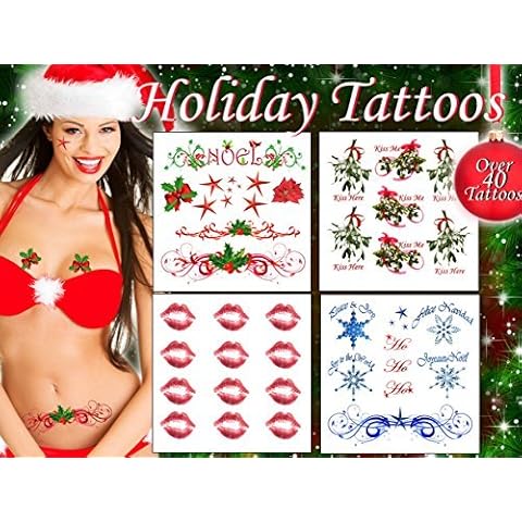Naughty Holiday Temporary Tattoos Cover